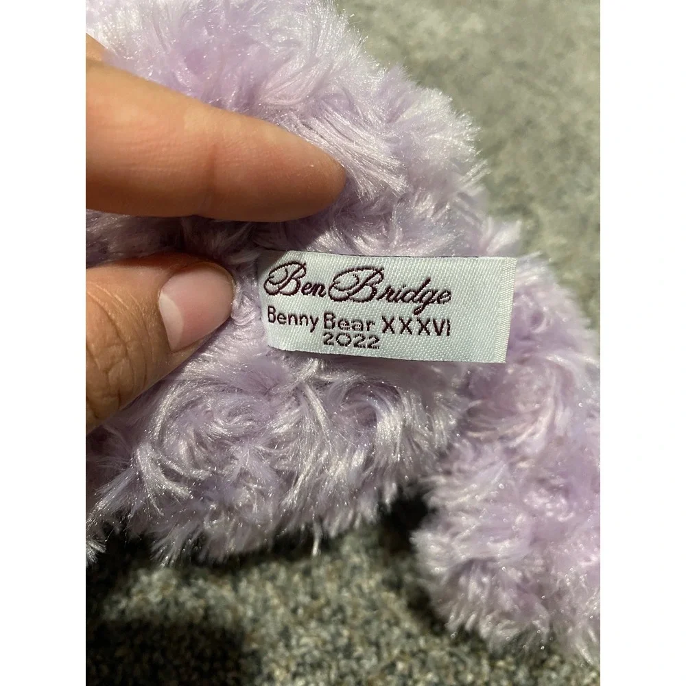 Ben Bridge Benny Bear XXXVI‎ 2022 110 Years Lavender Plush Top Hat Bow Tie NWT